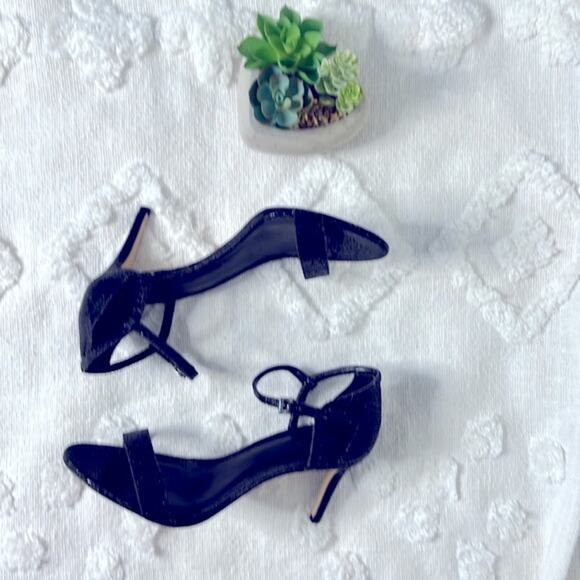 Michael Kors Black Glitter Strappy Kitten Heels size 9.5 - Picture 5 of 10